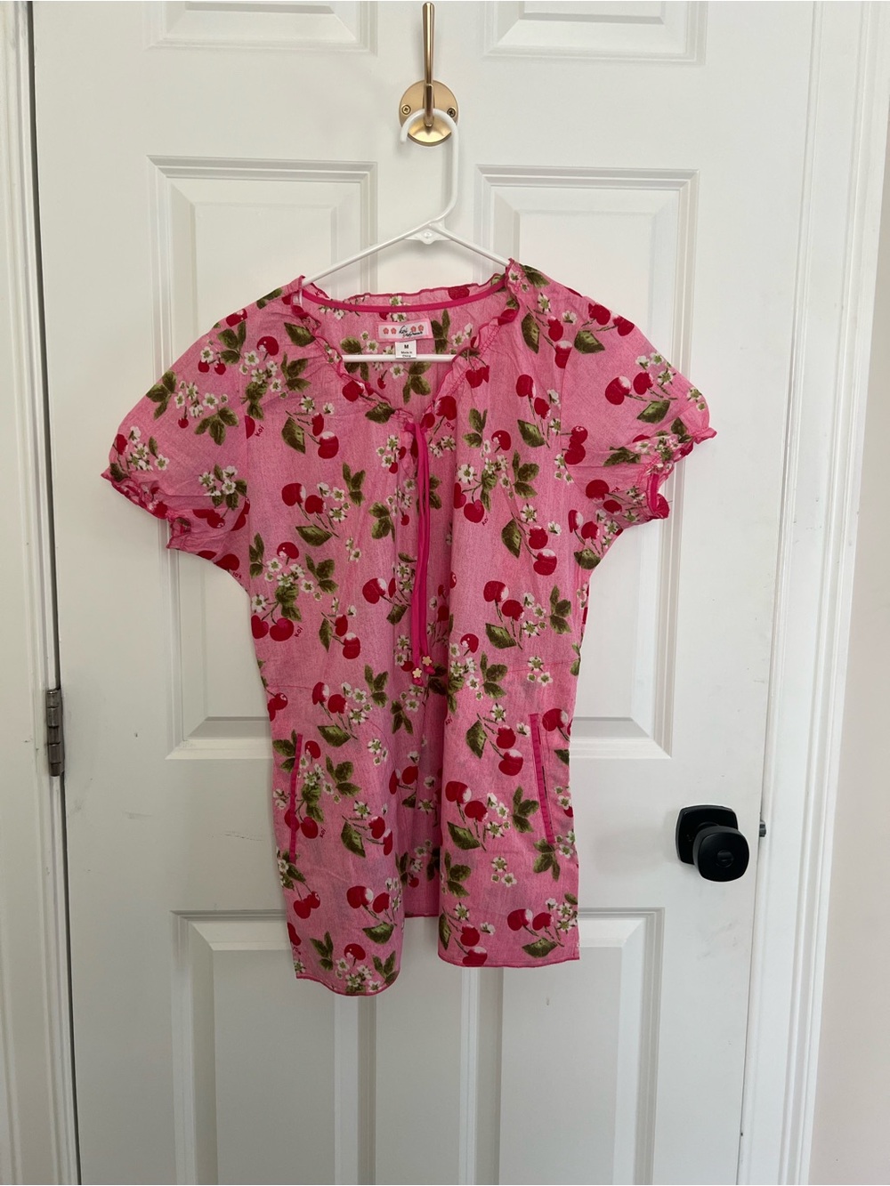 New Balance Pink Cherry & Floral Short Sleeve Tee